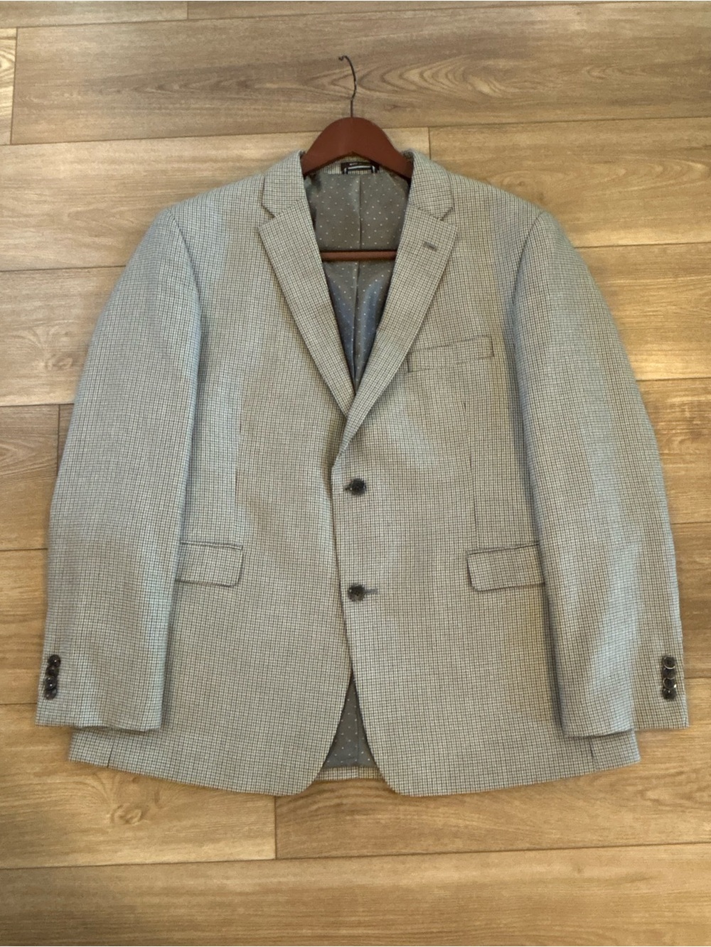 Tommy Hilfiger Men’s Gray Houndstooth Sport Coat Blazer Classic Fit  Est. 44R
